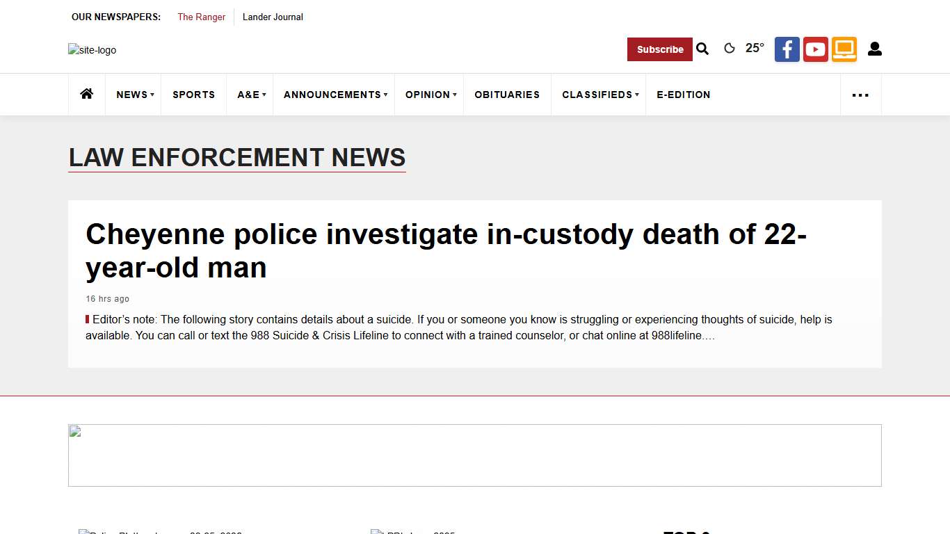 Law Enforcement News rivertonranger.com